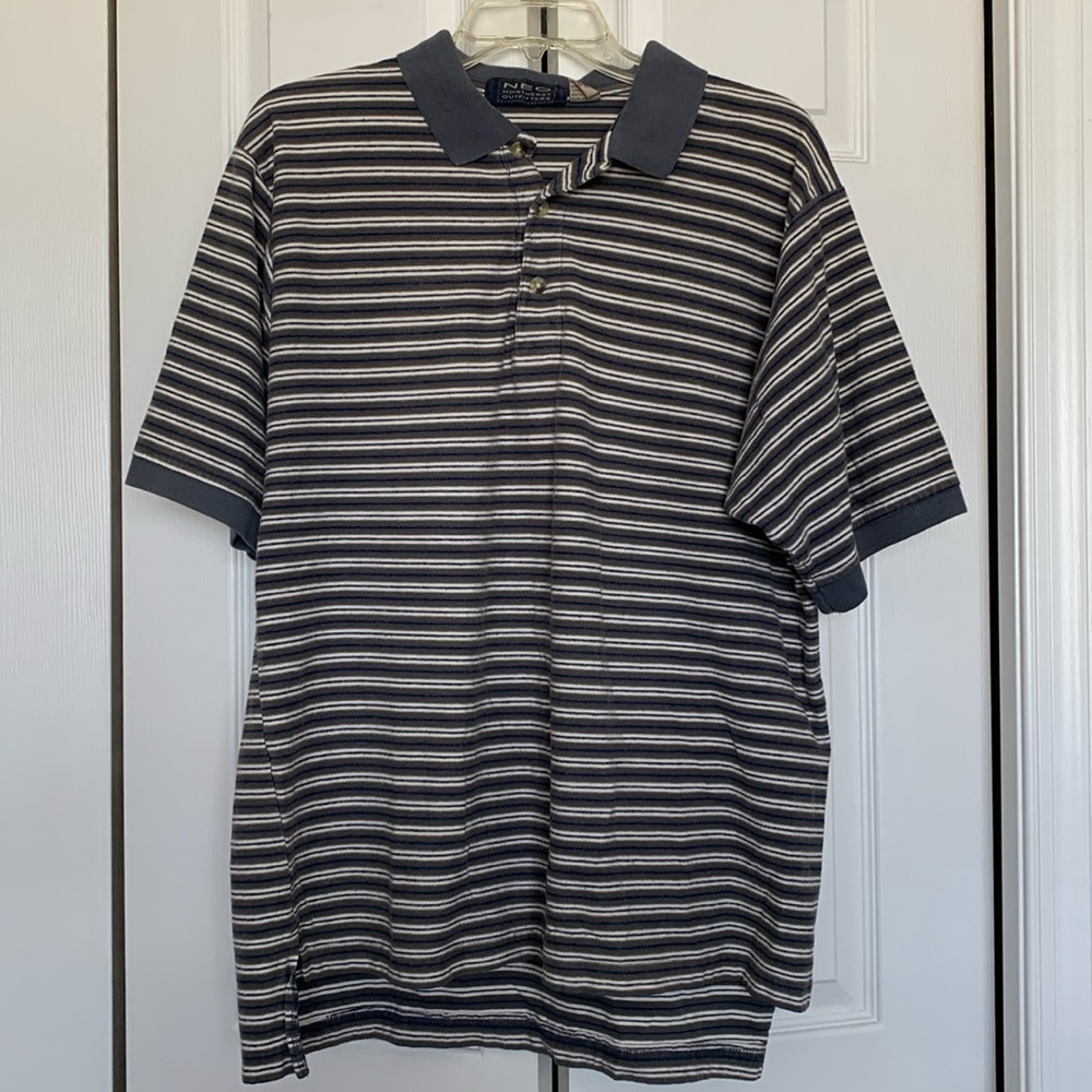 Mens Large Short Sleeve Collared Shirt